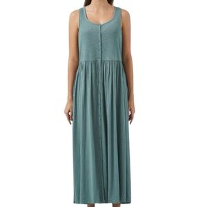 New with Tag Frye Womens Easy Button Down Front Trooper Sleeveless Maxi Dress